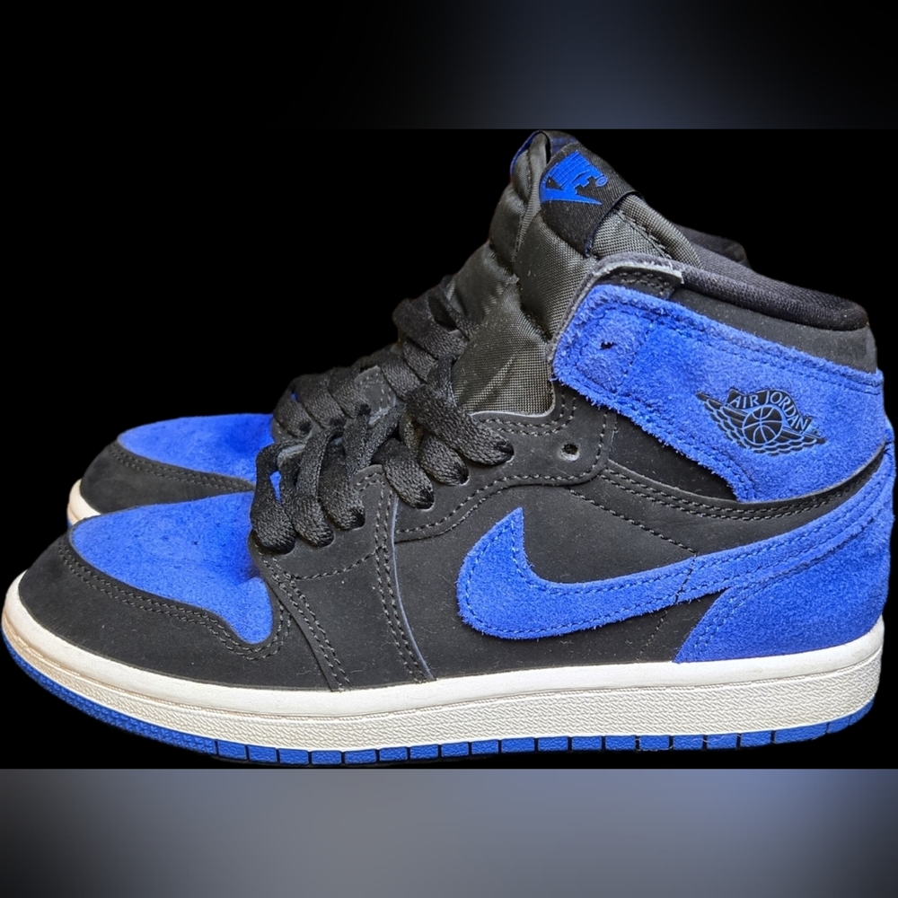 Jordan 1  Kids Sneakers - Royal Blue and Black